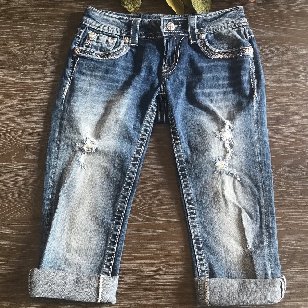 Miss Me Light Blue Capris Jeans!!